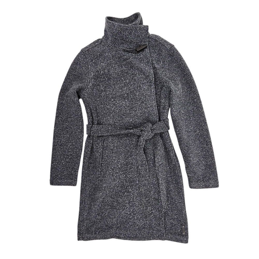 Roots Tie Waist Wrap Jacket Heathered Grey Size Medium